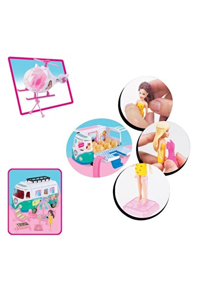 OEM Mini doll set with van, helicopter and accessories, 22 pieces, 44x12x37.5 cm, 4 years+