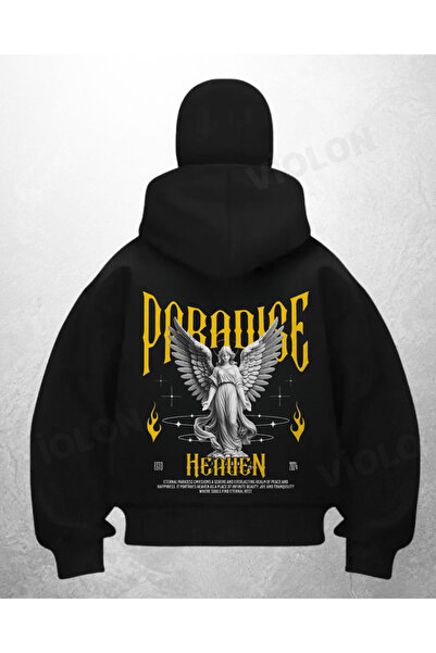 Bravebell سترة كارديجان سوداء مطبوعة من Paradise بتصميم الساموراي