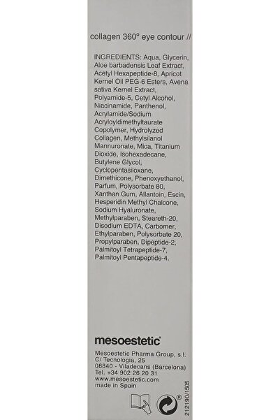 mesoestetic Collagen 360 Eye Contour Cream by for Sensitive Skin, 15ml