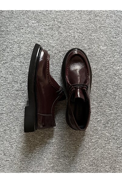 LOSS CLOUDY BORDO KIRŞIK GERÇEK DERİ KIŞLIK LOAFER