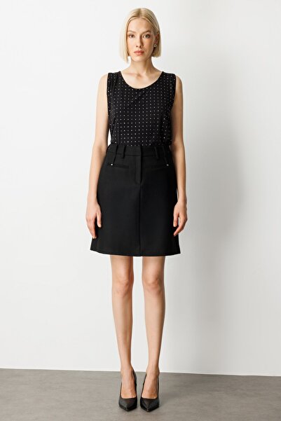 Ekol Mini Skirt with Accessory Detail