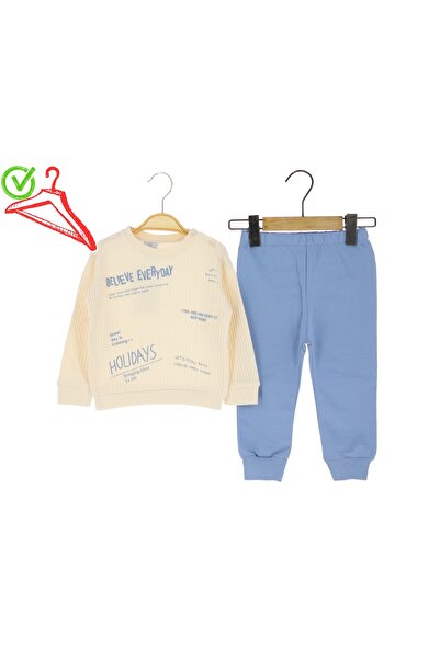 Atabay Kids طقم أطفال للأولاد من أتاباي 201-10-25 بنقشة الوافل للعطلات مطبوع ...