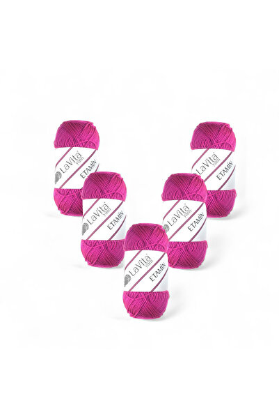 LaVita Yarn خيوط إيتامين للحياكة اليدوية 100% أكريليك 150 جرام 5 قطع (0014 فو...