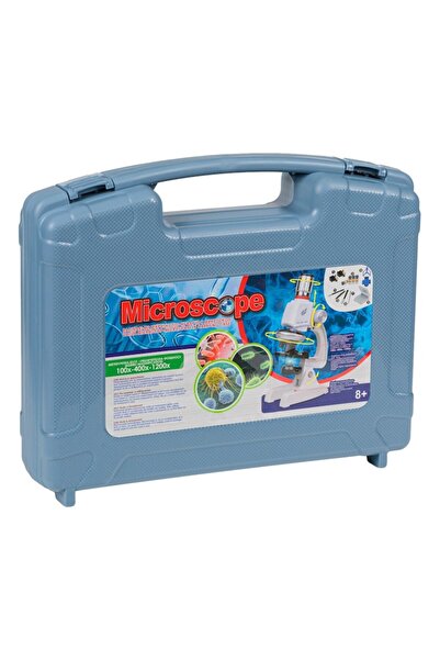 MYONNA IT & E- COMMERCE Microscope Educational, 100x-400x-1200x, Carry Case, Blue, Unisex, 8+ Years