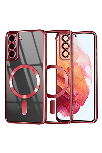 SKYDDAR INNOVATION Case for Samsung Galaxy S21 5G, Luxury Shield Magsafe, Shockproof, sticker set, Red