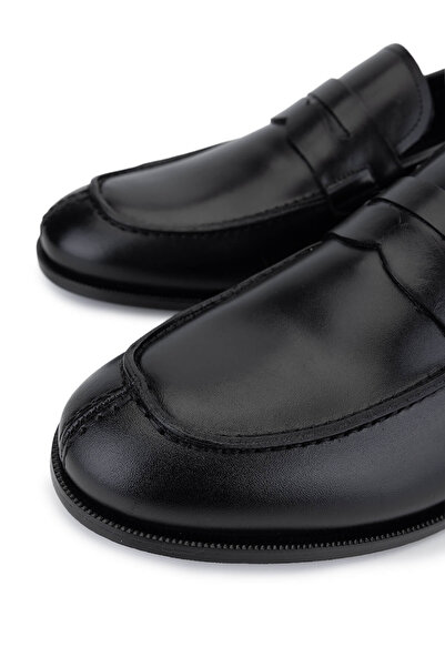 Tamer Tanca Мъжки черни мокасини от естествена кожа