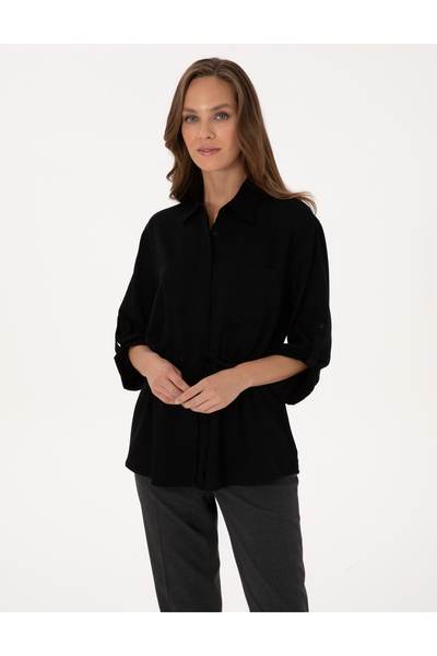 Pierre Cardin Siyah Comfort Fit Uzun Kollu Gömlek 50318228-VR046