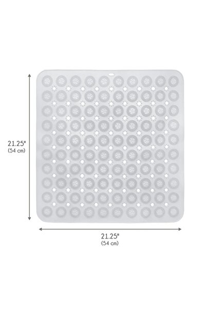 ALBBEK 2 Pieces Anti-Slip, Water Draining, Massage Mat with Suction Cups for Bathroom Shower Tub -54X54Cm A-150