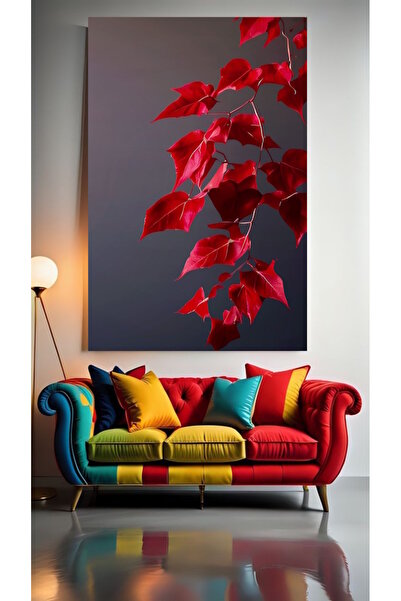 özkacar RED FLOWER V33 Perete de acasă Salon de înfrumusețare Birou Magazin D...