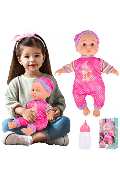 MalPlay Papusa bebelus interactiva pentru copii, Malplay, cu biberon, modul d...