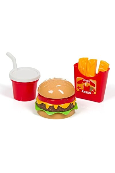 OEM Set de joaca fast-food, cu piese detasabile, cu burger, suc si cartofi pr...