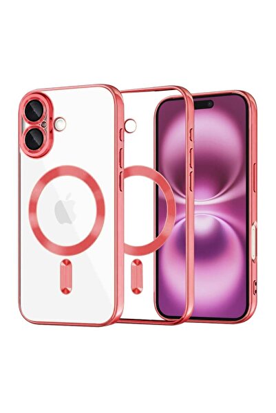 SKYDDAR INNOVATION Case for iPhone 16 Plus, Luxury Shield Magsafe, Shockproof Protection, sticker set, Red
