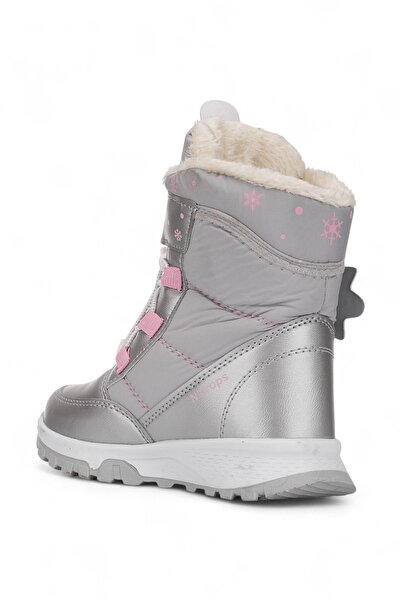 QUNDIR Kız Çocuk Su Geçirmez Kışlık Kaymaz Taban Kürklü Bot