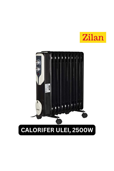 Zilan Electric Heater - 2500W, 11 Elements, Adjustable Thermostat, 3 Power Levels, ZLN 3666
