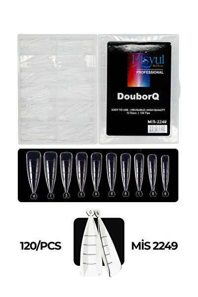 Misyul Dual Form Tips, Şeffaf Poly Jel Uyumlu Kolay Uygulama Tips