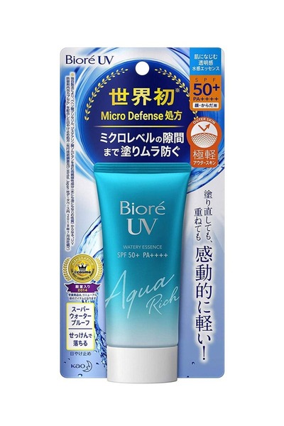 Biore واقي شمسي مائي غني بالأشعة فوق البنفسجية بعامل حماية من الشمس 50+، خفيف الوزن، 50 جم