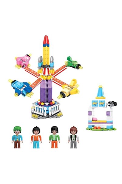 SHOPIENS Construction Toy Set, Luna Park, 338 Pieces, 4 Figures, Multicolor, 6+ Years