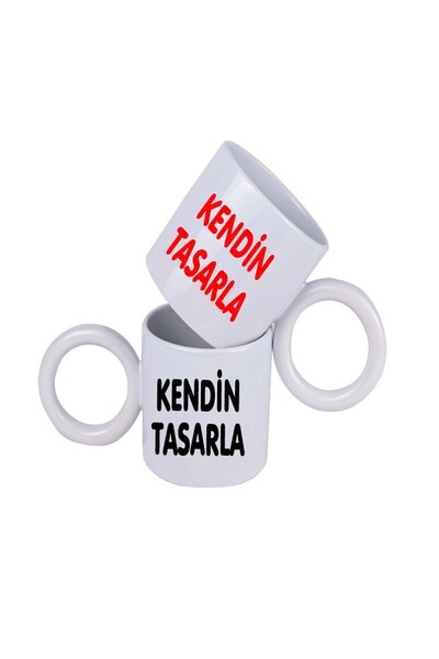 Gold Tasarım طقم أكواب بورسلين هالكا كولب مكون من قطعتين