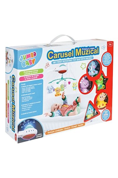 Jumbo Baby Jucărie mobilă muzicală pentru pătuț cu cântece și sunete româneșt...