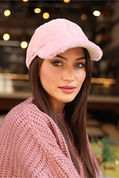 Zee Kışlık Tüylü Kadın Peluş Kep Şapka