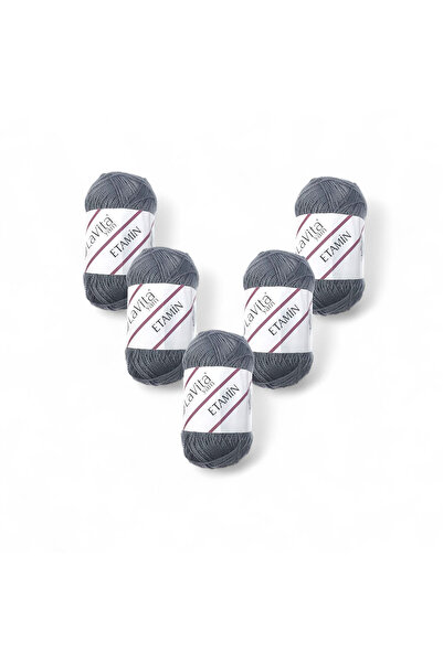 LaVita Yarn Etamin pređa za ručno pletenje 100% A Akril 150gr 5 KOMADA (9801 ...