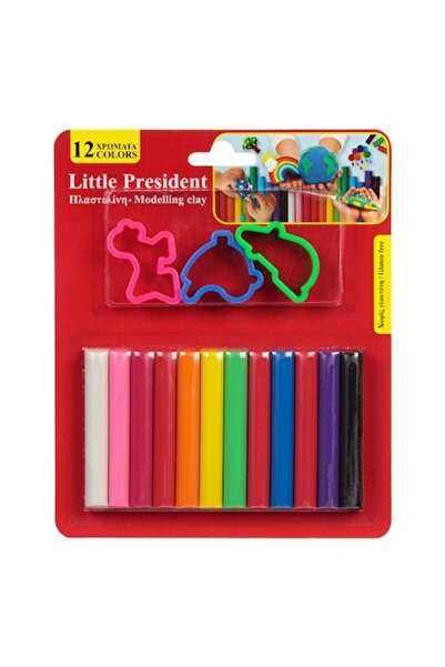 OEM Plasticine Set 12 Colors & Shapes - 15 Pieces