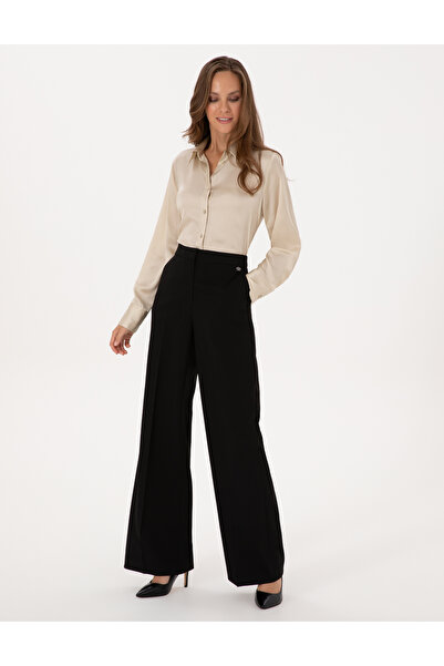 Pierre Cardin Siyah Palazzo Kumaş Pantolon 50319006-VR046