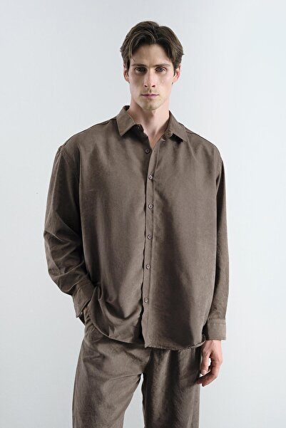 GIESTO Effective Modal Brown Shirt
