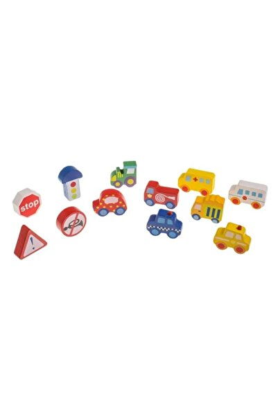 OEM Wooden 3D Highway Toy with 12 Figures 22x29cm