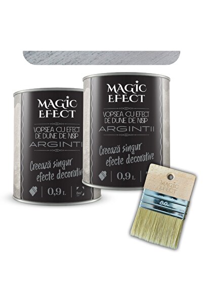 Magic Efect Vopsea decorativă pe bază de apă, interior, Magic Effect, dune de nisip, nisip argintiu 01 / argintiu, 2 x 0,9 L