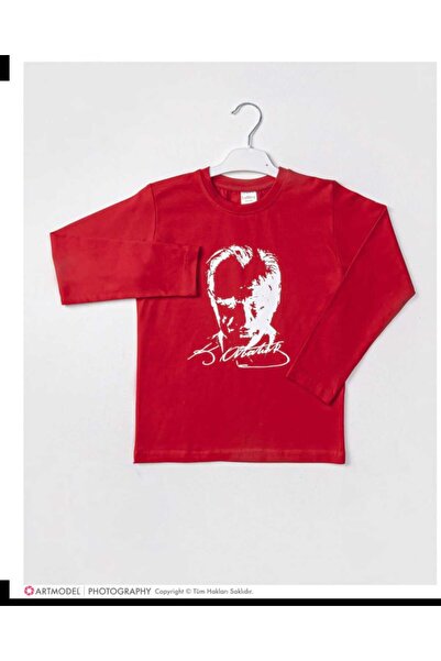 kidsense October 29, April 23 Official Holiday Ataturk Silhouette Printed Unisex Children's Long Sleeve Body T-Shirt