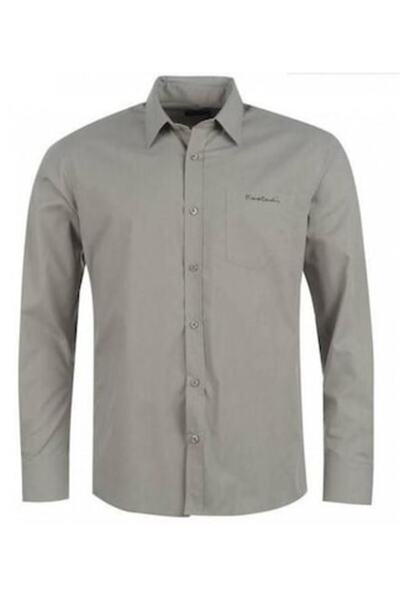Pierre Cardin Shirt for Men, Classic Fit, Grey, Size S
