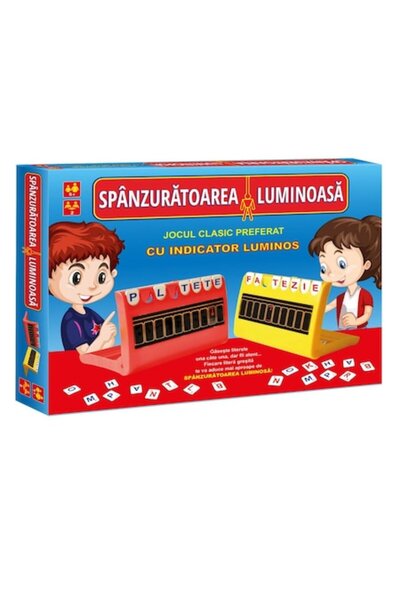 MYONNA IT & E- COMMERCE Joc de societate Spânzurătoarea iluminată, indicator luminos, 2 jucători, 72 de litere