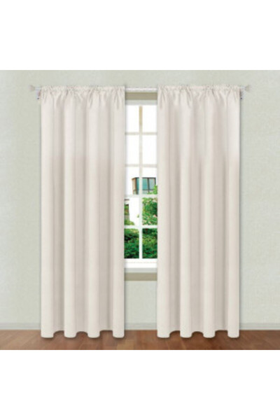 OEM Decorative Curtain, Opaque Velvet, 140 x 260 cm, Ecru