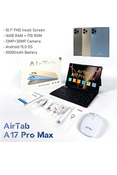 AİRTAB جهاز لوحي ذكي A17 PRO MAX مقاس 10.1 بوصة