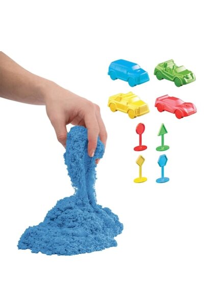 OEM Set Kinetic Sand Albastru 650g cu Matrițe Auto