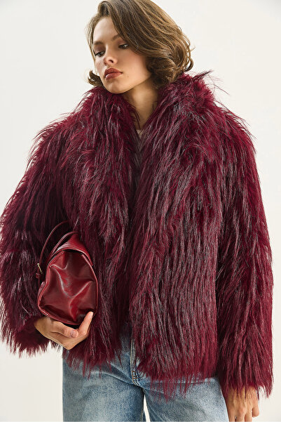 Bianco Lucci Dámská prémiová kožešinová bunda s šálovým límcem 2779 60283536