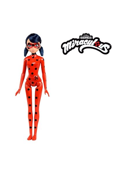 GIOCHI PREZIOSI Păpușă Hero Giochi Preziosi, Miraculous Ladybug, 28 cm, Corp din plastic, Păr natural, Articulată, Roșu cu