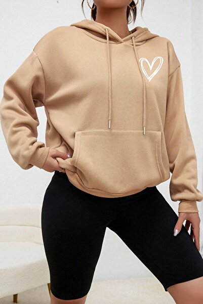 trendypassion Unisex φούτερ με στάμπα με καρδιά