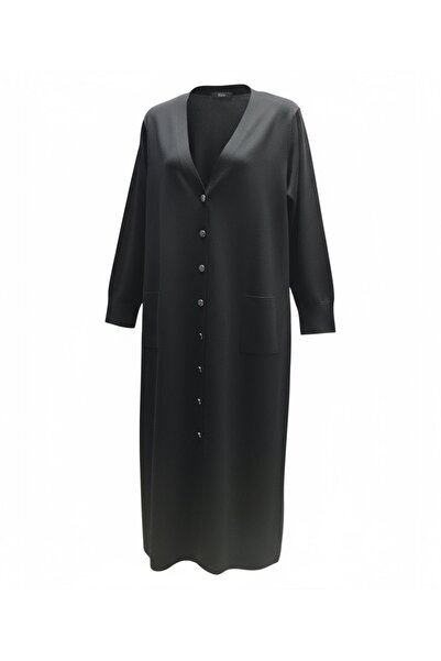 ECE GİYİM Women's Buttoned Front V-Neck Pocketed Seasonal Cardigan