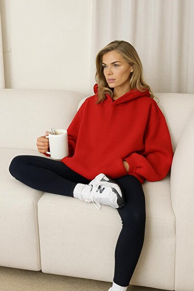 E-ROMA سترة رياضية بقلنسوة مطبوعة من القطن الممشط بثلاثة خيوط للجنسين