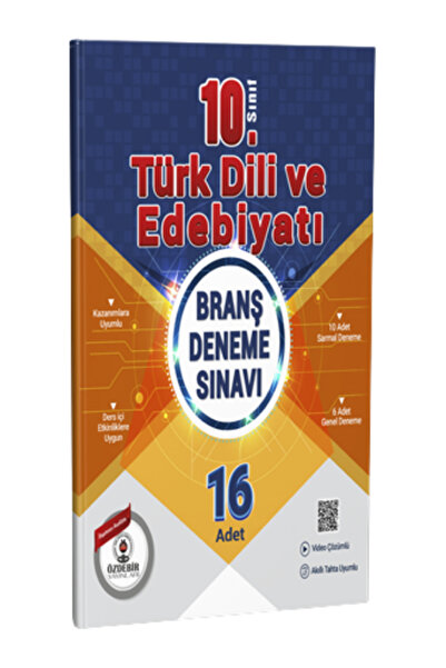 ÖZDEBİR YAYINEVİ 10.Sınıf Türk Dili ve Edebiyatı Branş Deneme Sınavı Güncel Y...