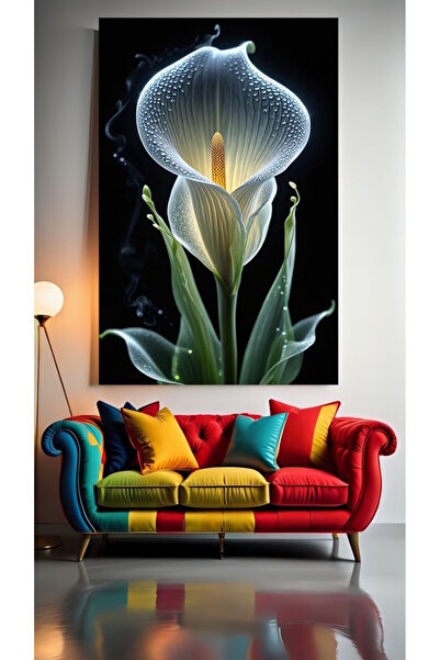 özkacar FLORĂ ALBĂ V7 Tablou pe pânză pentru decorarea casei, perete, salon, ...