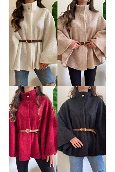 NORA Boutique Women's Judge Collar Spanish Sleeve Detail Belt Included Coat