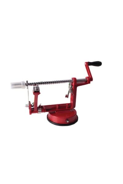 Zilan Curățător de cartofi feliator, scobitor cu suport antiaderent, metal, roșu