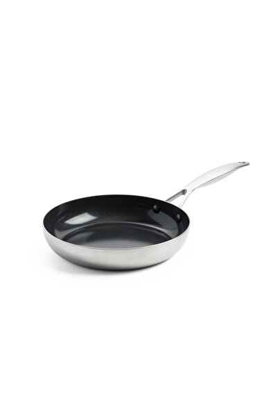Greenpan Geneva 18 cm Ceramic Frying Pan – Stainless Steel, Induction Compati...