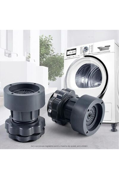 LILY Set 4 Adjustable Anti-Vibration Feet for Washing Machine