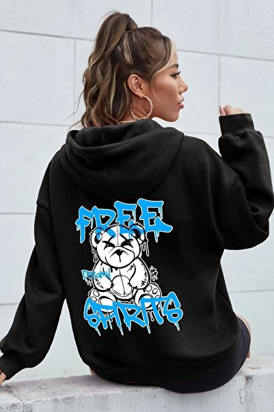 trendypassion Hanorac imprimat pe spate Graffiti gratuit