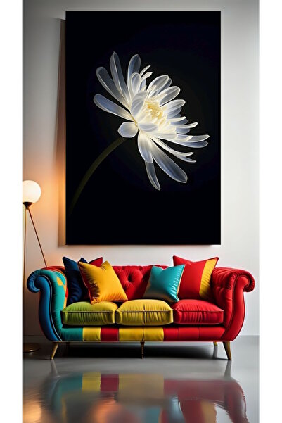 özkacar FLORĂ ALBĂ V3 Tablou pe pânză pentru decorarea casei, perete, salon, ...