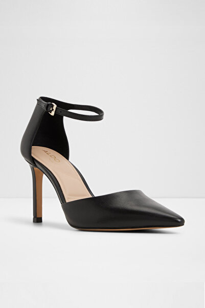 Aldo Merlo - Women's Black Genuine Leather Thin Heeled Buckle Shoes